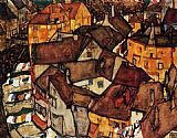 Egon Schiele Krumau Town Crescent I painting